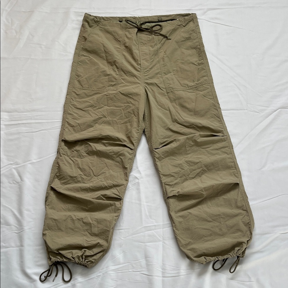 Unisex Olive Parachute Pants